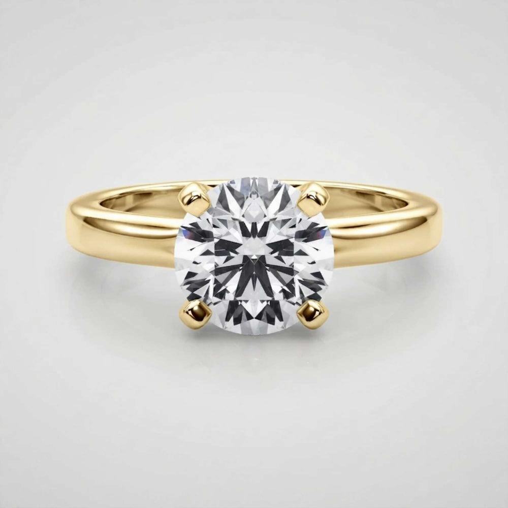 Lab Grown Round Cut Solitaire Engagement Ring Valentines Gift
