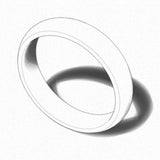 D" Shape Plain Wedding Band for Women | UK Made Gold & Platinum Ring