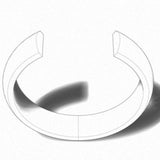 D" Shape Plain Wedding Band for Women | UK Made Gold & Platinum Ring
