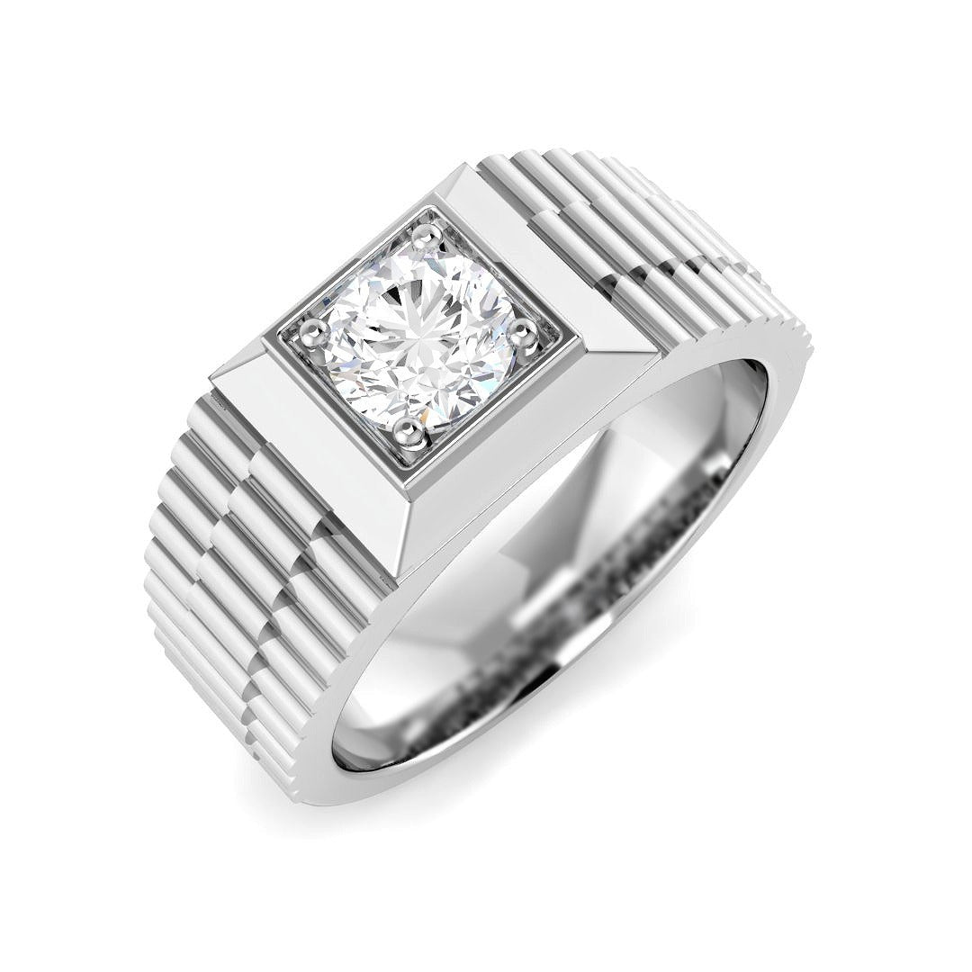 men’s engagement rings crafted in gold - IGI-certified lab-grown