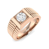 men’s engagement rings crafted in gold - IGI-certified lab-grown