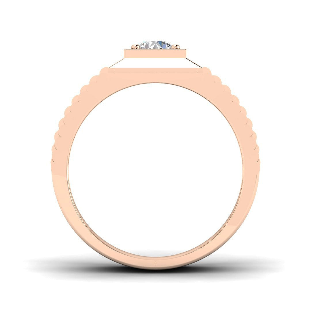 men’s engagement rings crafted in gold - IGI-certified lab-grown