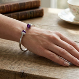 Bracelet de tennis de luxe en or et platine, serti de diamants ronds.