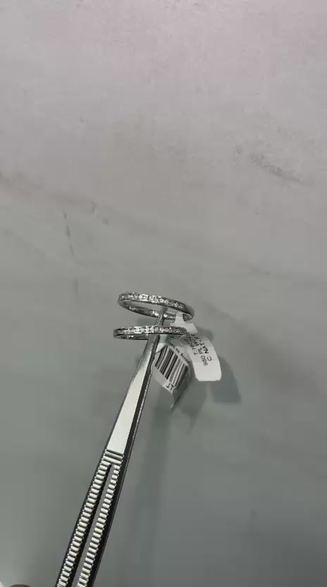 Halb-Ewigkeitsring mit im Labor hergestelltem, runden Diamanten in Platin | Kanalfassung