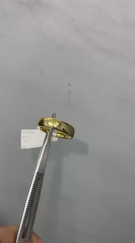 18K Yellow Gold Plain Comfort Fit Court Shape Wedding Ring |  Precious Gold Jewellery