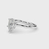 IGI Lab-Grown Pear Diamond Five Prong Solitaire Engagement Ring, D Color VVS Clarity