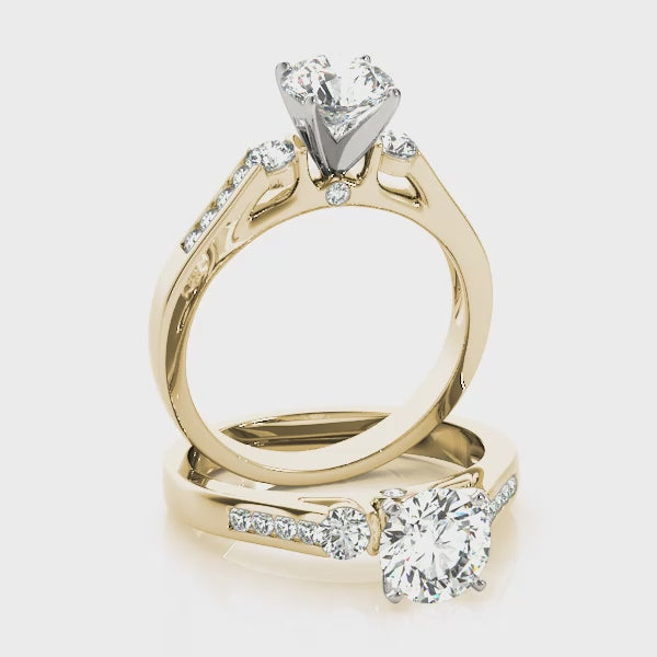 Lab Grown Round Cut Diamond Engagement Ring