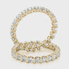 0.75-3.00ct Lab-Grown Round Cut D/VVS Diamond Bar Set Full Eternity Wedding Ring.