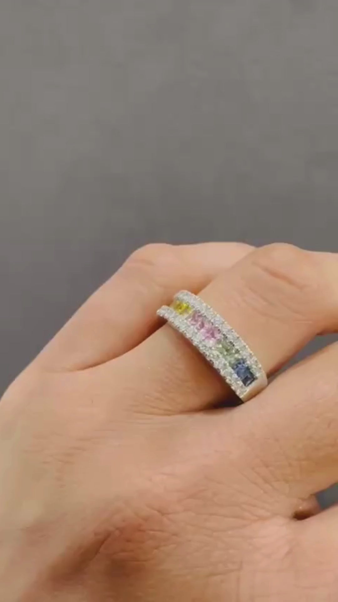 multicolor diamond band