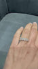 Halb-Ewigkeitsring mit Marquise- und Rundschliff, gefertigt aus 18-karätigem Gelbgold