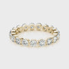 0.50-3.00ct Lab-Grown Round Cut D/VVS Diamond Single Shared Prong Full Eternity Wedding Ring