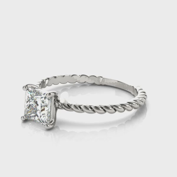 Lab-Grown Princess Cut Diamond Ring