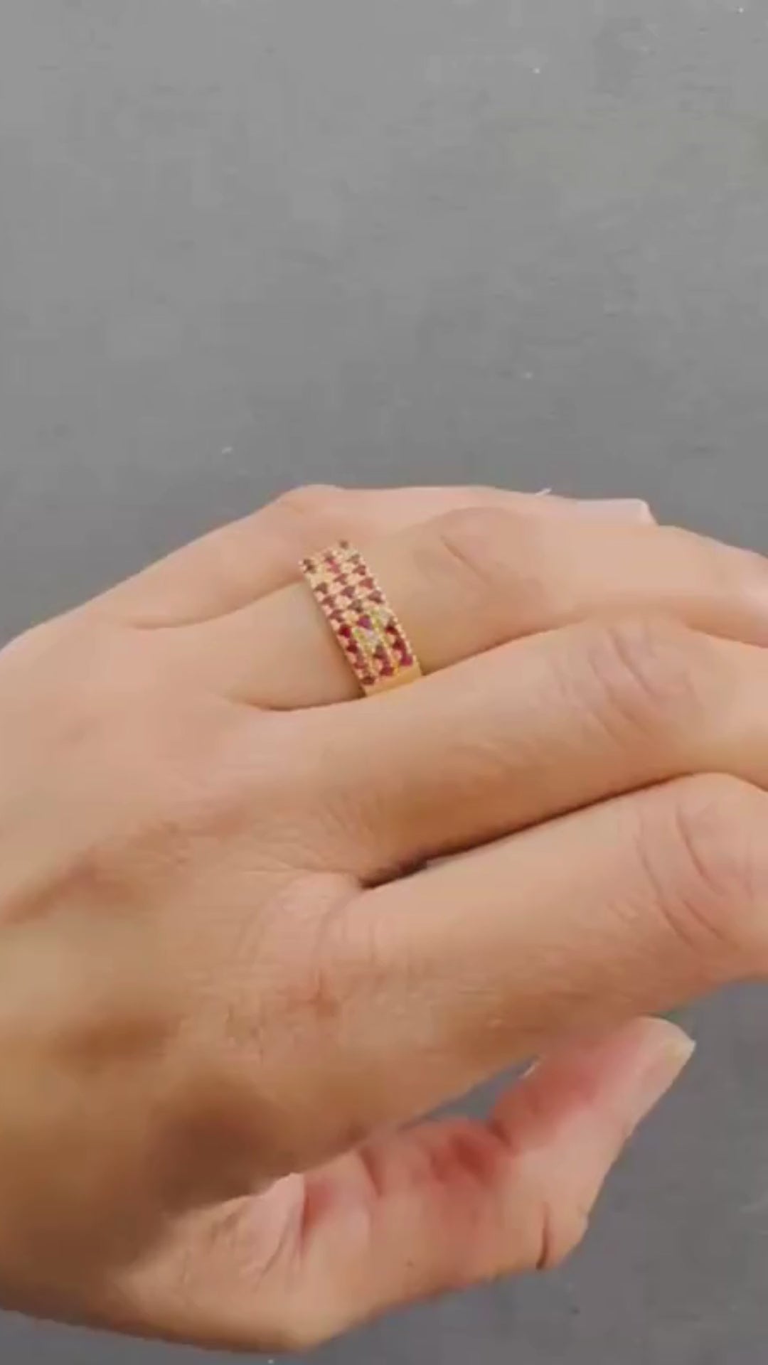 gemstone diamond band