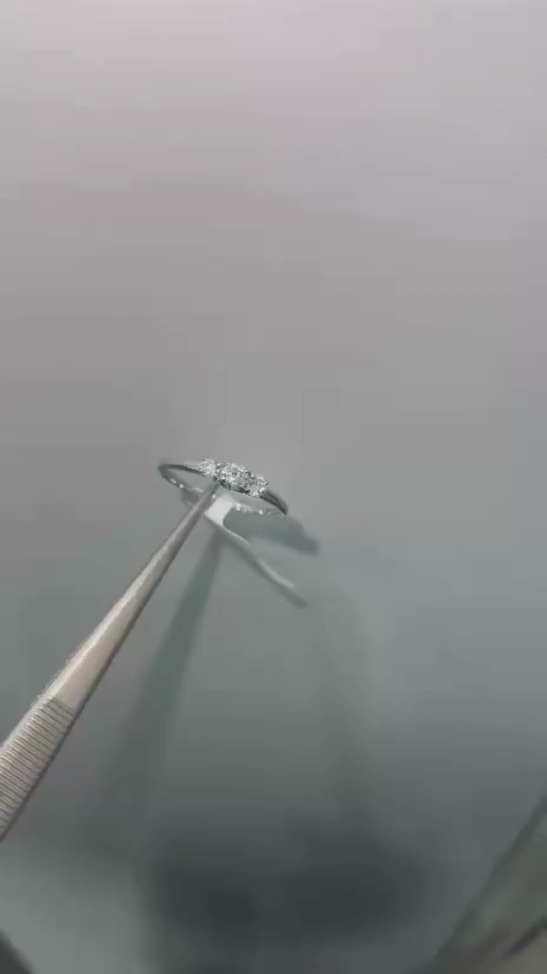 Lab grown diamond bridal ring, White gold diamond proposal ring, Elegant lab diamond ring