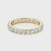 0.50-3.00ct Lab-Grown D/VVS Round Cut Diamond U Shape Shared Prong Full Eternity Wedding Ring.