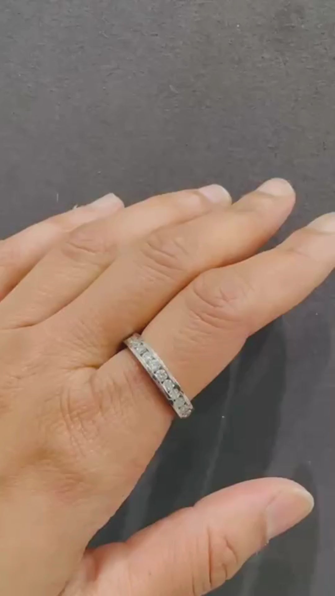 round channel set eternity band