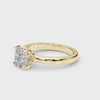 Bague de fiançailles solitaire à 4 griffes avec diamant coussin cultivé en laboratoire IGI, couleur D, pureté VVS