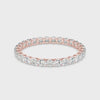 0.50-3.00ct Lab-Grown D/VVS Round Cut Diamond U Prong Full Eternity Wedding Ring