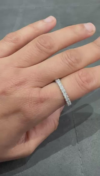 2.00 Carat Natural Diamond Princess Cut Prong Set 18K White Gold Engagement Ring