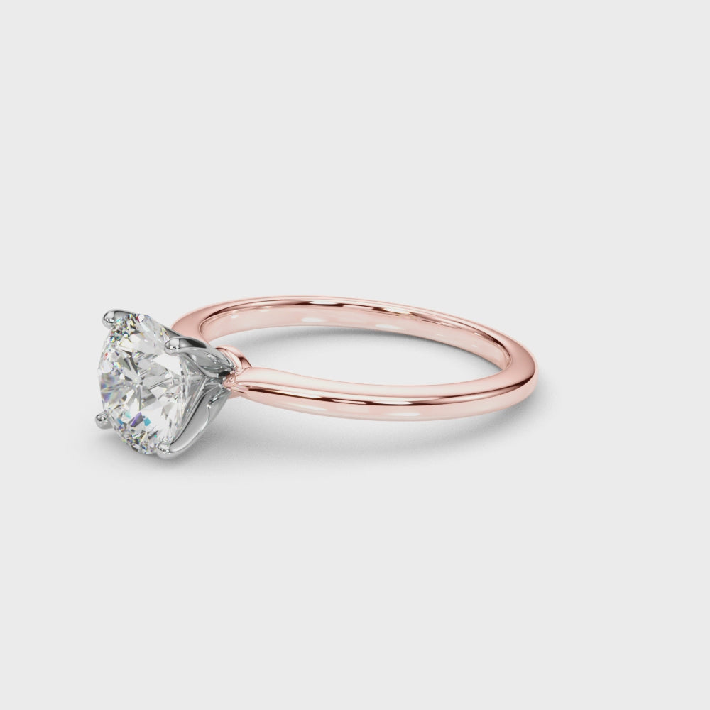 Bague de fiançailles solitaire à quatre griffes avec diamant coussin cultivé en laboratoire IGI, couleur D, pureté VVS