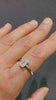 IGI Certified 1.55Ct Emerald Cut Lab Grown Diamond Solitaire Ring Sterling Silver Proposal Ring