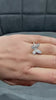 0.35Ct Natural Diamond butter Fly Art Ring Crafted in 9k White Gold