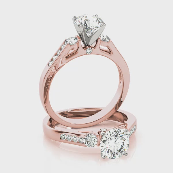 Lab Grown Round Cut Diamond Engagement Ring