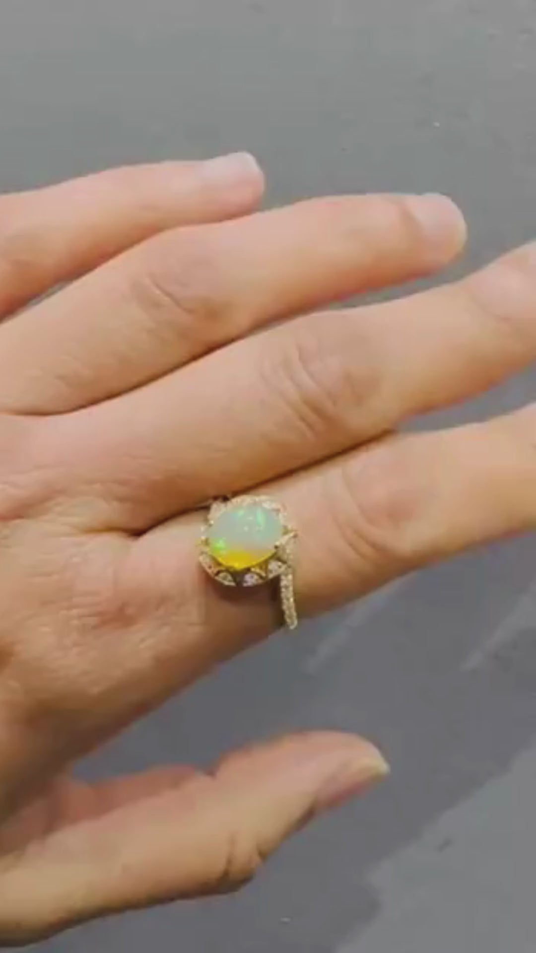 art deco opal engagement ring