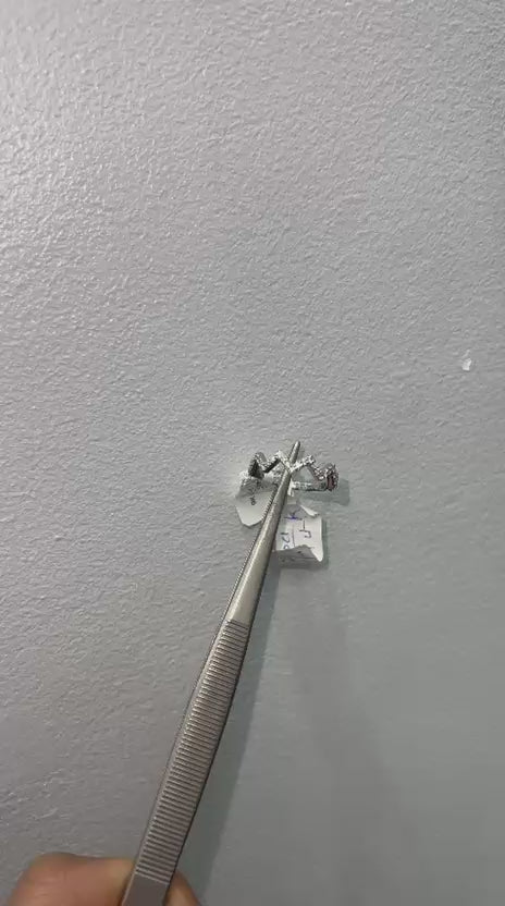 Ring aus 9-karätigem Weißgold mit Naturdiamanten im Pavé-Fassung und rundem, gewelltem Schliff | Geburtstagsgeschenk