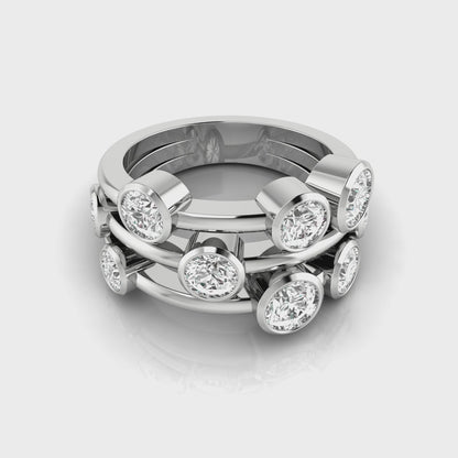 2.00 carat Natural Round Cut F/SI Diamond Bubble Ring Valentine Gift for Her.