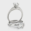 Baguette & Round Cut Diamond 3-Stone Ring