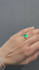gemstone ring emerald ring oval cut gemstone 18k yellow gold solitaire ring claw prong set