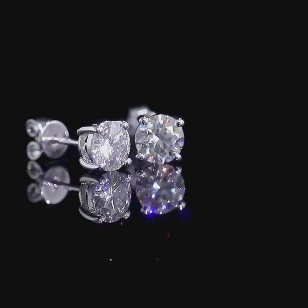 1.00 Carat Platinum Lab Grown Diamond Stud Earring