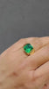 3 Carat Lab Created Solitaire Cushion Cut Emerald Gemstone Ring in 18K Yellow Gold