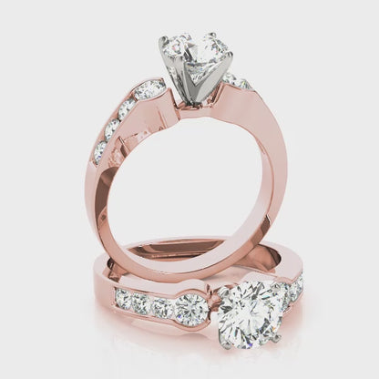 Lab Grown D/VVS Round Cut Diamond 3-Stone Engagement Ring