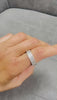 elegant Multi Row Diamond Wedding Ring, High Sparkle Micro Pavé Platinum Band