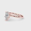 IGI Lab-Grown Pear Diamond Five Prong Solitaire Engagement Ring, D Color VVS Clarity