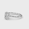 IGI-Labor-gezüchteter ovaler Diamant-Solitärring mit 4-Krappen-Fassung, Farbe D, Reinheit VVS