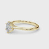 Bague de fiançailles solitaire avec diamant ovale de laboratoire IGI, serti 6 griffes, pureté VVS, couleur D