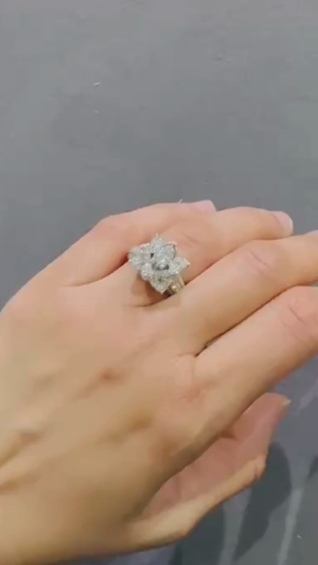 floral diamond luxury statement ring