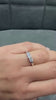 Bague de fiançailles trois diamants de laboratoire en argent sterling 925
