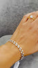 WGI 3.00ct Natural Diamond 2 Row Bezel Set Bracelet in 9K White Gold Ready To Ship