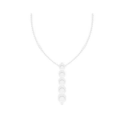 0.85ct Bezel & Pavé Round Diamond Rounded Cross Necklace in Gold & Platinum