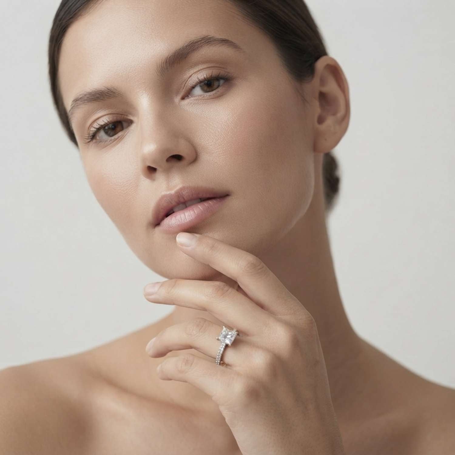 Princess Cut Diamond Engagement Ring Proposal Ring Lab Diamond