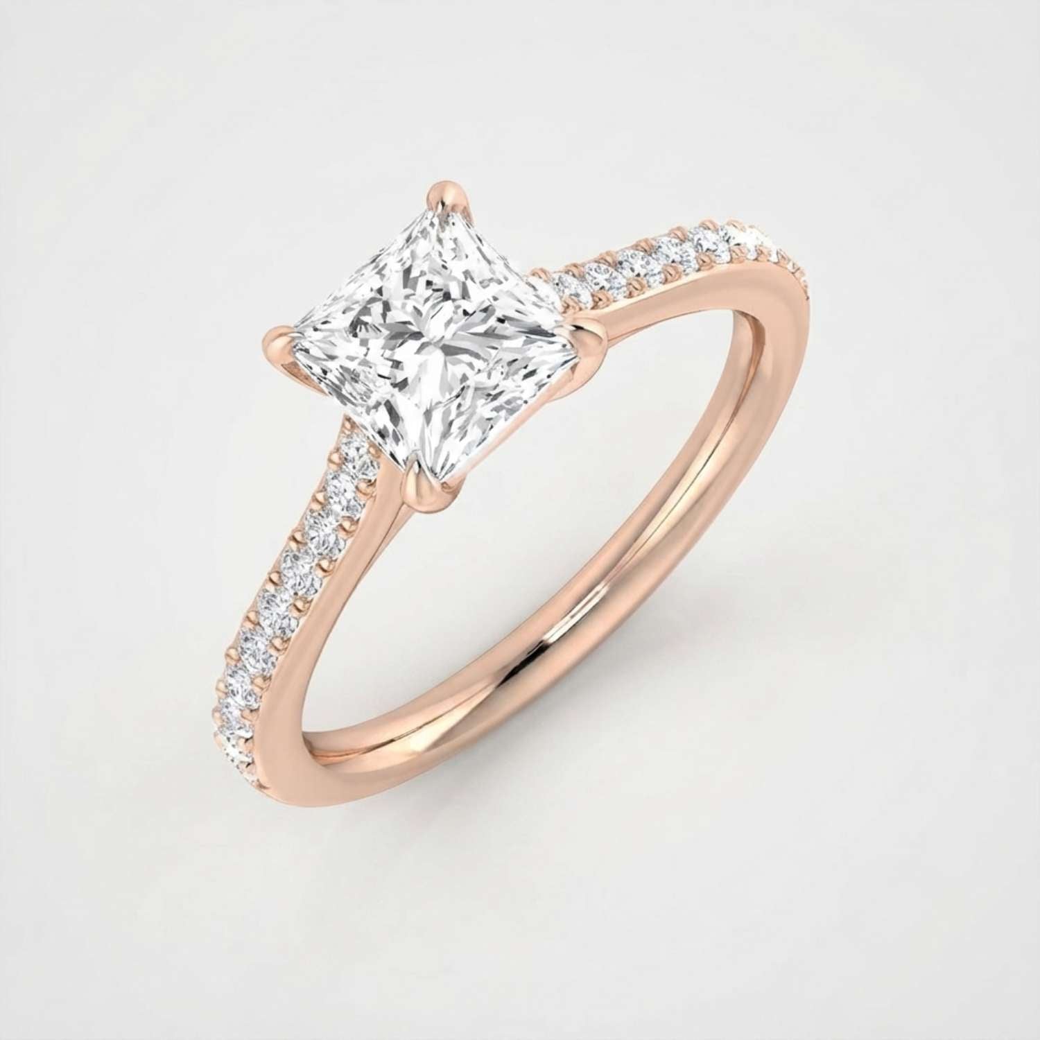 Princess Cut Diamond Engagement Ring Valentines Gift Platinum UK