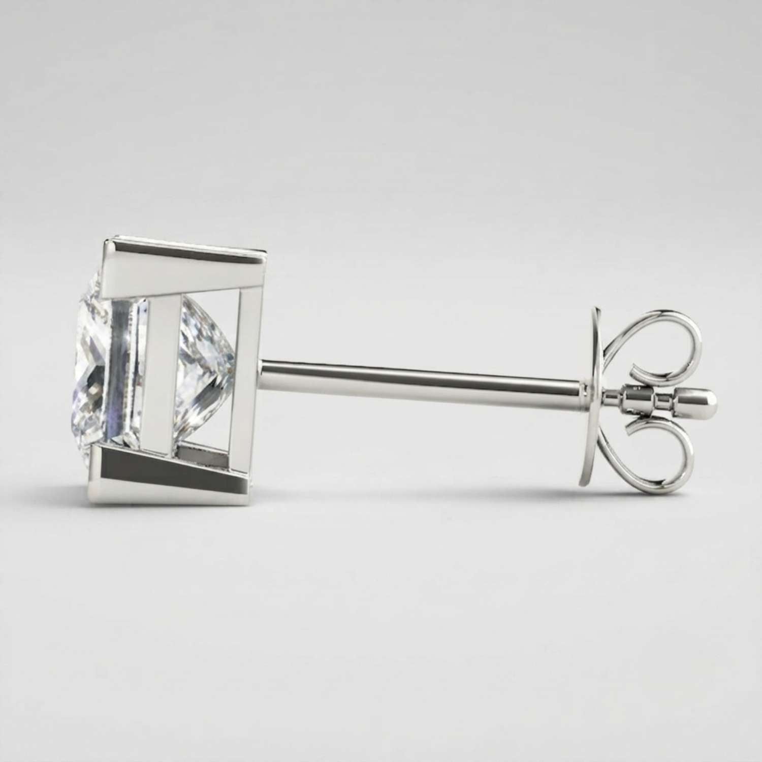Princess Cut Diamond Stud Earrings Engagement Gift Basket Set