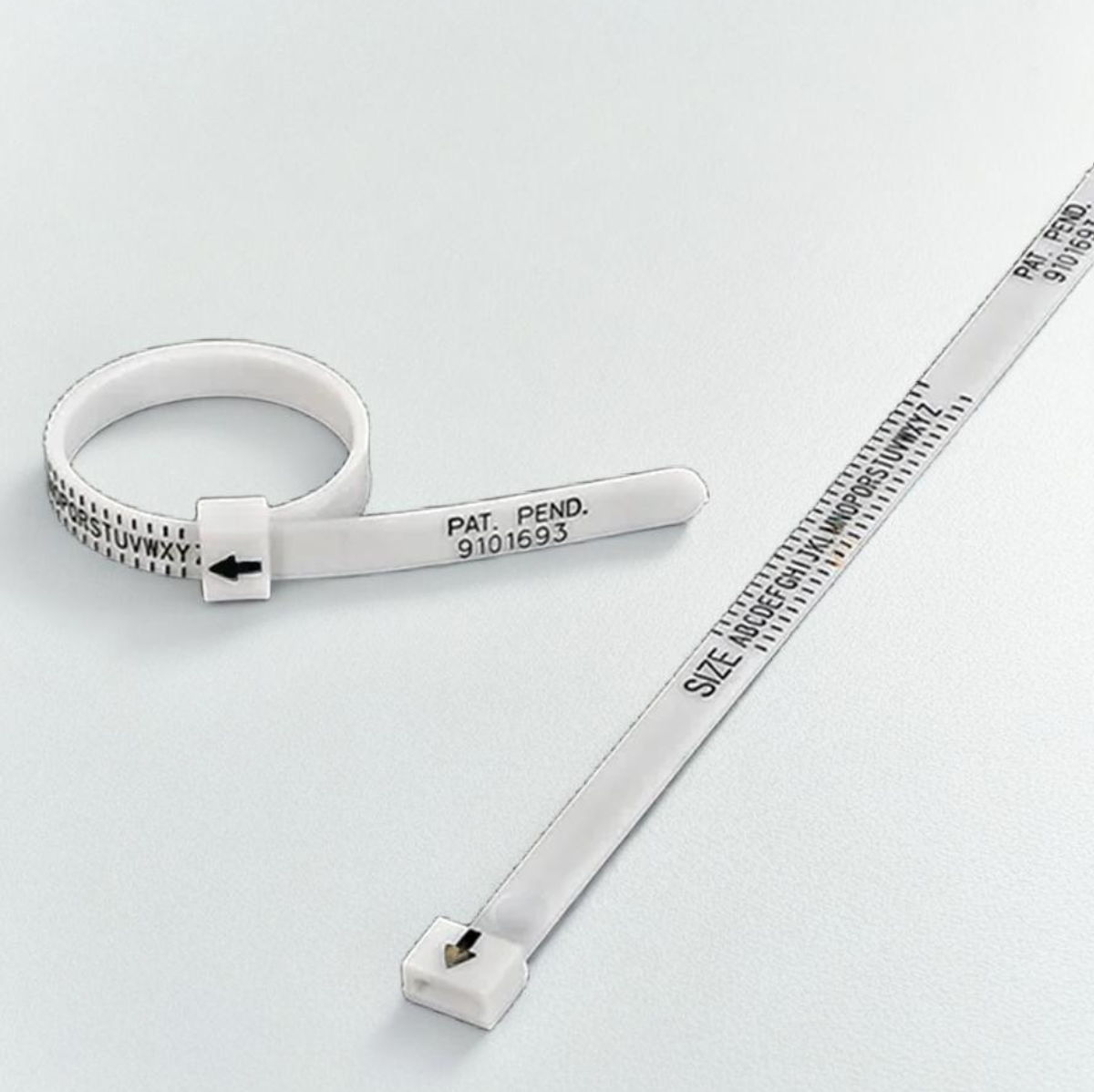 Bague de mesure ajustable pour une mesure précise des doigts – A à Z+9 – Bague réutilisable en plastique pour hommes et femmes