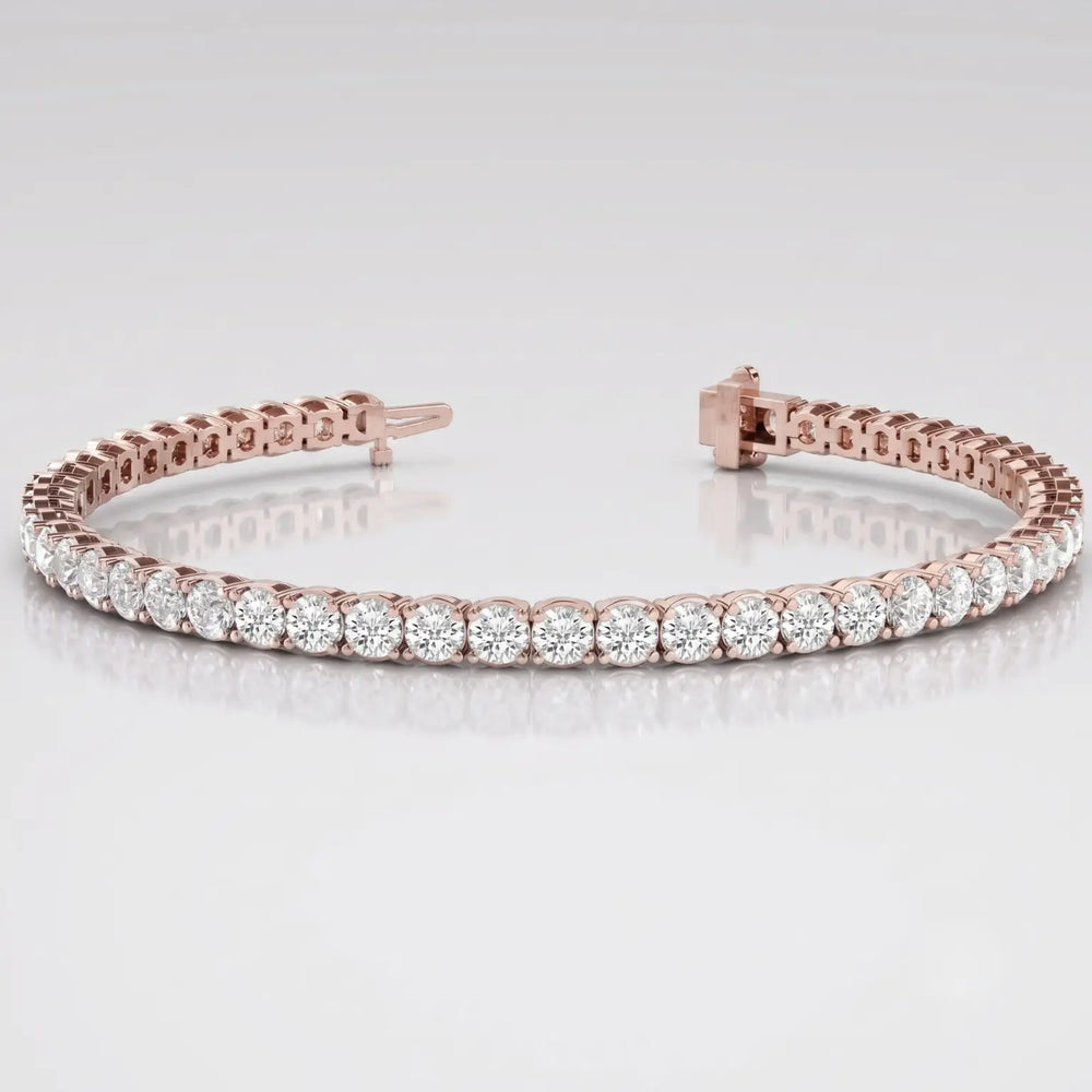 Rose gold diamond tennis bracelet Mothers Day gift for her