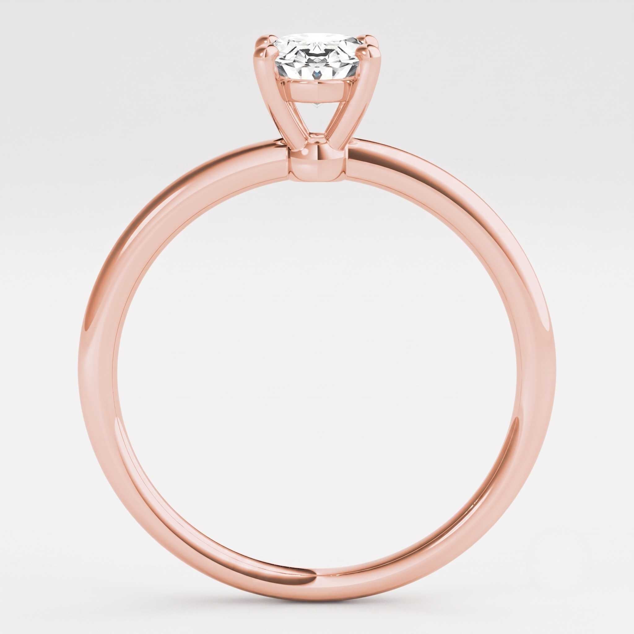 Rose gold oval diamond ring proposal gift for her