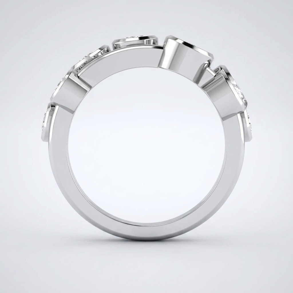 Round Cut Lab Diamond Bubble Ring Mother's Day Gift Jewellery